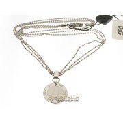 D&G collana Flutter acciaio con pendente tondo DJ0675 new